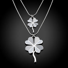 silver necklaces & pendants Snake Double Clover tenis masculino jewelry display115 ELY