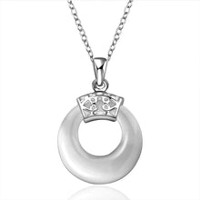 silver pendants circle round Zircon opal perfume women Hand Madeball 678 ELY