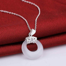 silver pendants circle round Zircon opal perfume women Hand Madeball 678 ELY