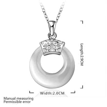 silver pendants circle round Zircon opal perfume women Hand Madeball 678 ELY