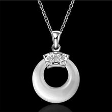 silver pendants circle round Zircon opal perfume women Hand Madeball 678 ELY