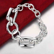 silver plated bracelet men Multi loop anchor Hand Madeball464 ELY