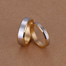 silver plated jewelry sets Gold stripes Ring Sets jewellery 88 ELY