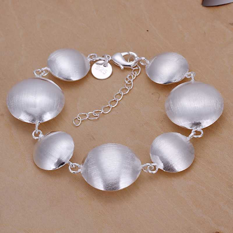 silver pulseras sand round cattle bracelete accessories HBH 65 ELY