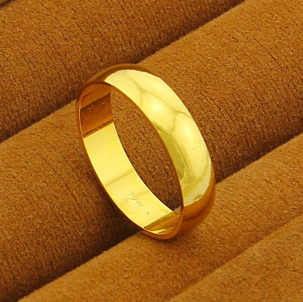 Trendy 18K Gold Plating engagement ring circle smooth anel feminino bijoux femme YHDR 18 ELY