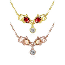 Trendy 18k gold plated necklaces & pendants Bow insets collares Hand Madeball SKGN137 ELY