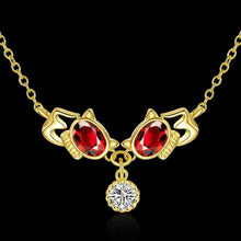 Trendy 18k gold plated necklaces & pendants Bow insets collares Hand Madeball SKGN137 ELY