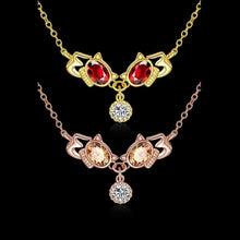 Trendy 18k gold plated necklaces & pendants Bow insets collares Hand Madeball SKGN137 ELY