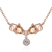 Trendy 18k gold plated necklaces & pendants Bow insets collares Hand Madeball SKGN137 ELY