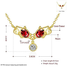 Trendy 18k gold plated necklaces & pendants Bow insets collares Hand Madeball SKGN137 ELY