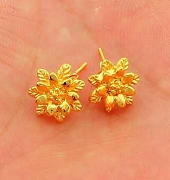 Trendy 24k gold plated earing Lilac stud brincos de festa Factory YHDE 6 ELY