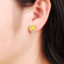Trendy 24k gold plated earing Lilac stud brincos de festa Factory YHDE 6 ELY