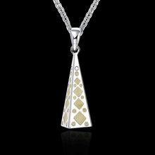 Trendy Pendant Glowing necklaces & pendants Pyramid hollow collier Personalized LUYN 38 ELY