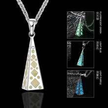 Trendy Pendant Glowing necklaces & pendants Pyramid hollow collier Personalized LUYN 38 ELY