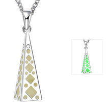Trendy Pendant Glowing necklaces & pendants Pyramid hollow collier Personalized LUYN 38 ELY