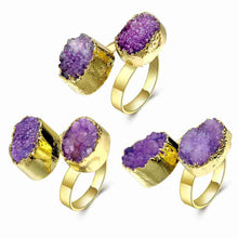 Trendy Quartz Crystal rings for men Crape myrtle flowers bague femme bone283 ELY
