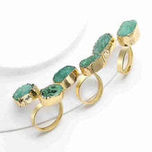 Trendy Quartz Crystal rings for men Crape myrtle flowers bague femme bone283 ELY