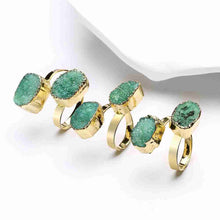 Trendy Quartz Crystal rings for men Crape myrtle flowers bague femme bone283 ELY