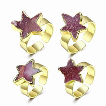 Trendy Quartz Crystal rings for men Crape myrtle flowers bague femme bone283 ELY