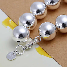 Trendy silver bracelet men 14M beads bracelet girl jewelry HBH 6 ELY