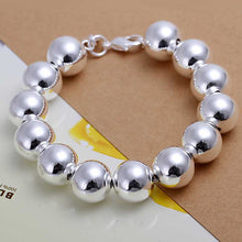 Trendy silver bracelet men 14M beads bracelet girl jewelry HBH 6 ELY