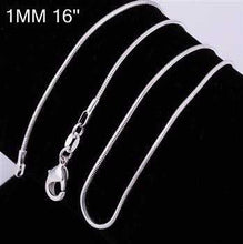 Trendy silver chains 1m 16-24inch Snake diy SMTC 8 ELY