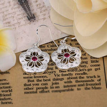 Trendy silver clip on earrings Flower With Flower drop brincos de festa jewelry 248 ELY