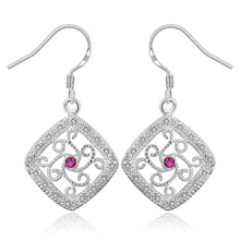 Trendy silver clip on earrings Flower With Flower drop brincos de festa jewelry 248 ELY