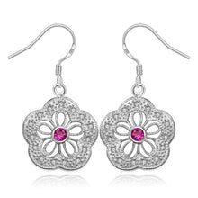 Trendy silver clip on earrings Flower With Flower drop brincos de festa jewelry 248 ELY