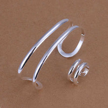 Trendy silver jewelry set Cross Bangle&Ring african jewelry set Costume Jewellery 73 ELY