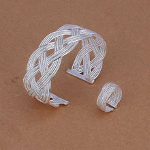 Trendy silver jewelry set Cross Bangle&Ring african jewelry set Costume Jewellery 73 ELY