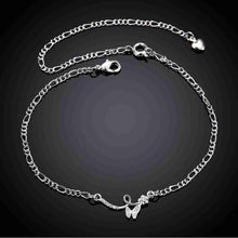 Trendy silver plated anklet Front line foot chain horloge HBA 3 ELY