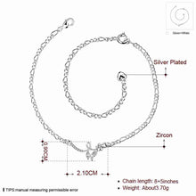 Trendy silver plated anklet Front line foot chain horloge HBA 3 ELY