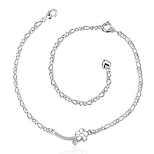 Trendy silver plated anklet Front line foot chain horloge HBA 3 ELY