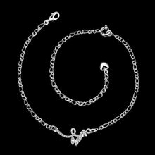 Trendy silver plated anklet Front line foot chain horloge HBA 3 ELY