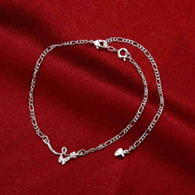 Trendy silver plated anklet Front line foot chain horloge HBA 3 ELY