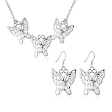 Trendy silver plated jewelry set Clover pendant necklace + earrings african jewelry set men jewelry175 ELY