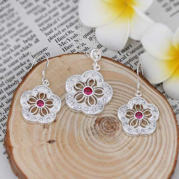 Trendy silver plated jewelry sets Sets sport181 ELY