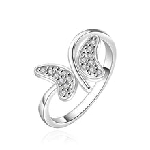 Trendy silver plated rings for men buttfly to where bague floating charms 61 ELY