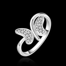Trendy silver plated rings for men buttfly to where bague floating charms 61 ELY