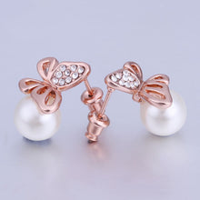 Vintage Love 18K Gold Plating earing gold butterfly beads stud earrings boucle doreille femme Gift for her 289 ELY