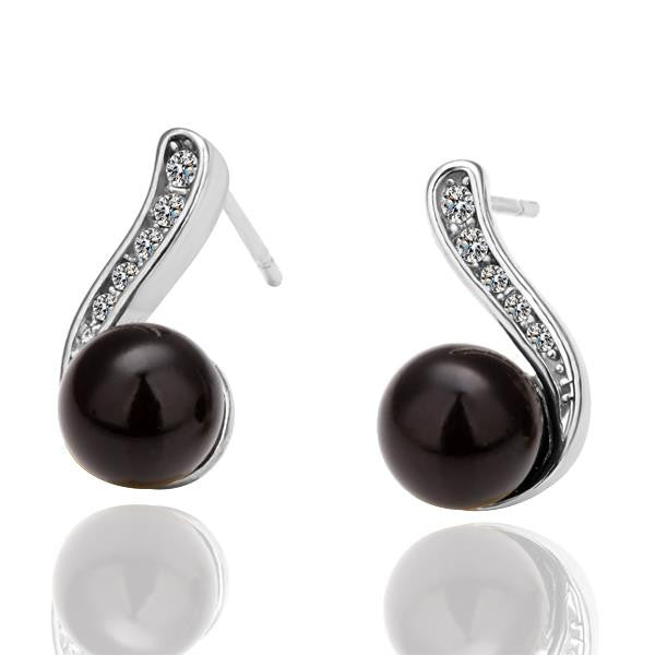 Vintage Love 18k gold plated earing heart and beads stud earrings brincos de festa margarida 288 ELY