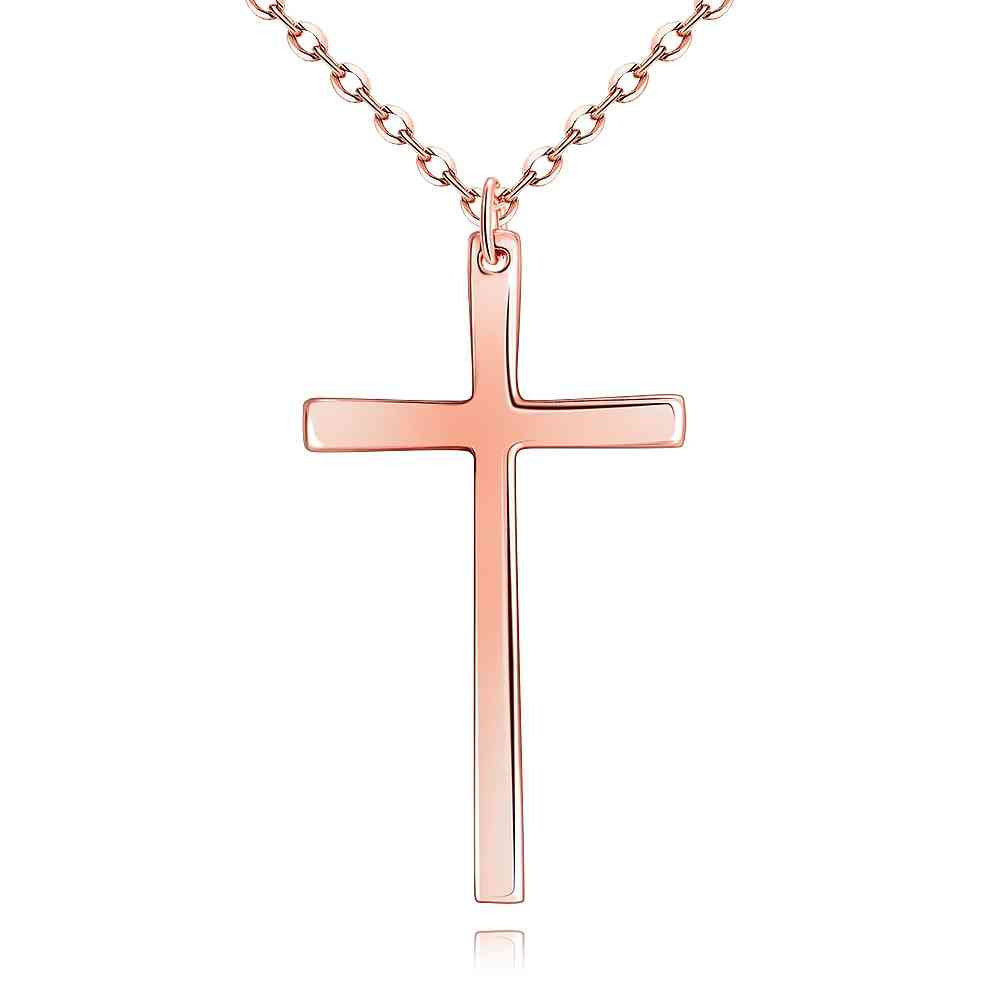 Vintage Love 18k gold plated necklace women cross collane prices in euros246 ELY