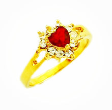 Vintage Love 24k gold plated rings for men red crastal anillos bear bone32 ELY