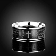 Vintage Love Men's Titanium Steel wedding ring Printing cross bague horloge TSGR 91 ELY