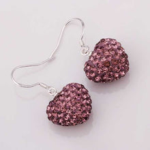 Vintage Love african beads channel earrings violetta heart drop orecchini bijouterie SBE 9 ELY
