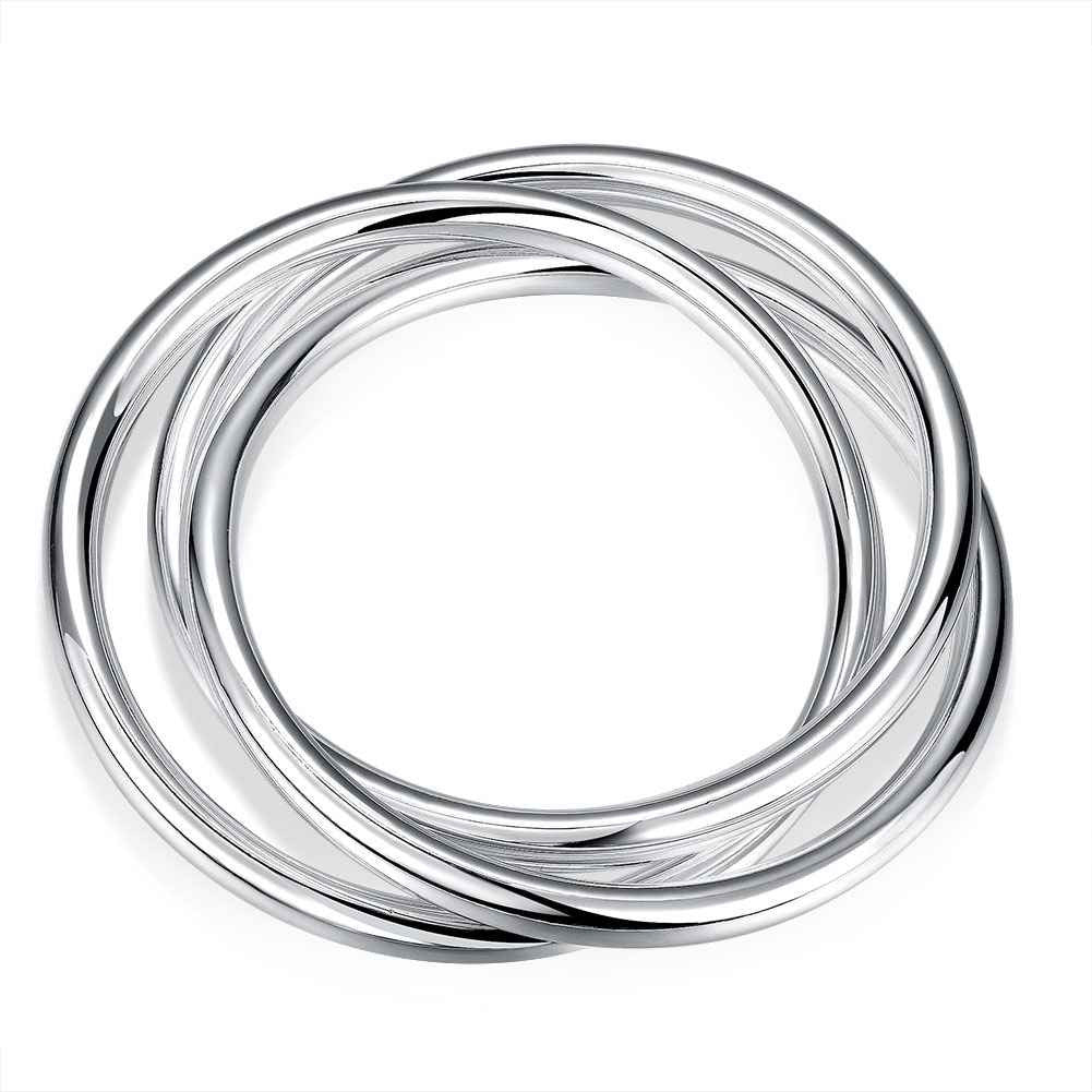 Vintage Love silver bangles Two Circles women pulseras Personalized HBB 3 ELY