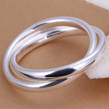 Vintage Love silver bangles Two Circles women pulseras Personalized HBB 3 ELY