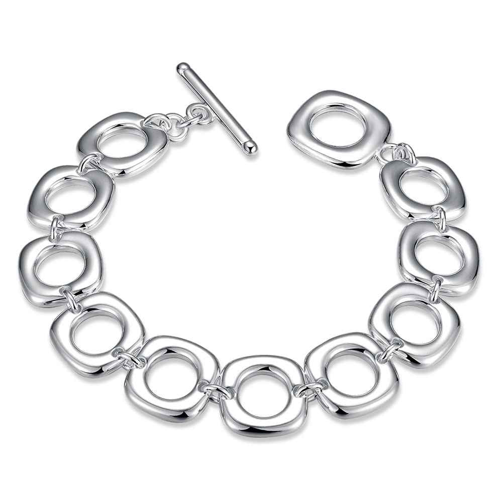 Vintage Love silver bracelets bangles Twiested Double Circle one direction collier plastron HBH 24 ELY