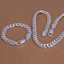 Vintage Love silver jewelry set 1 M flat snake chain Necklace&Bracelet african jewelry set floating charms 32 ELY